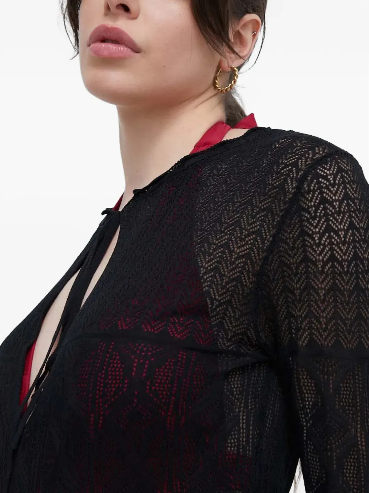 Desigual レースニット ミニビーチドレス - 画像3