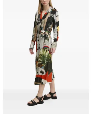 Desigual ベルト付きプリントシャツドレス - サムネイル1
