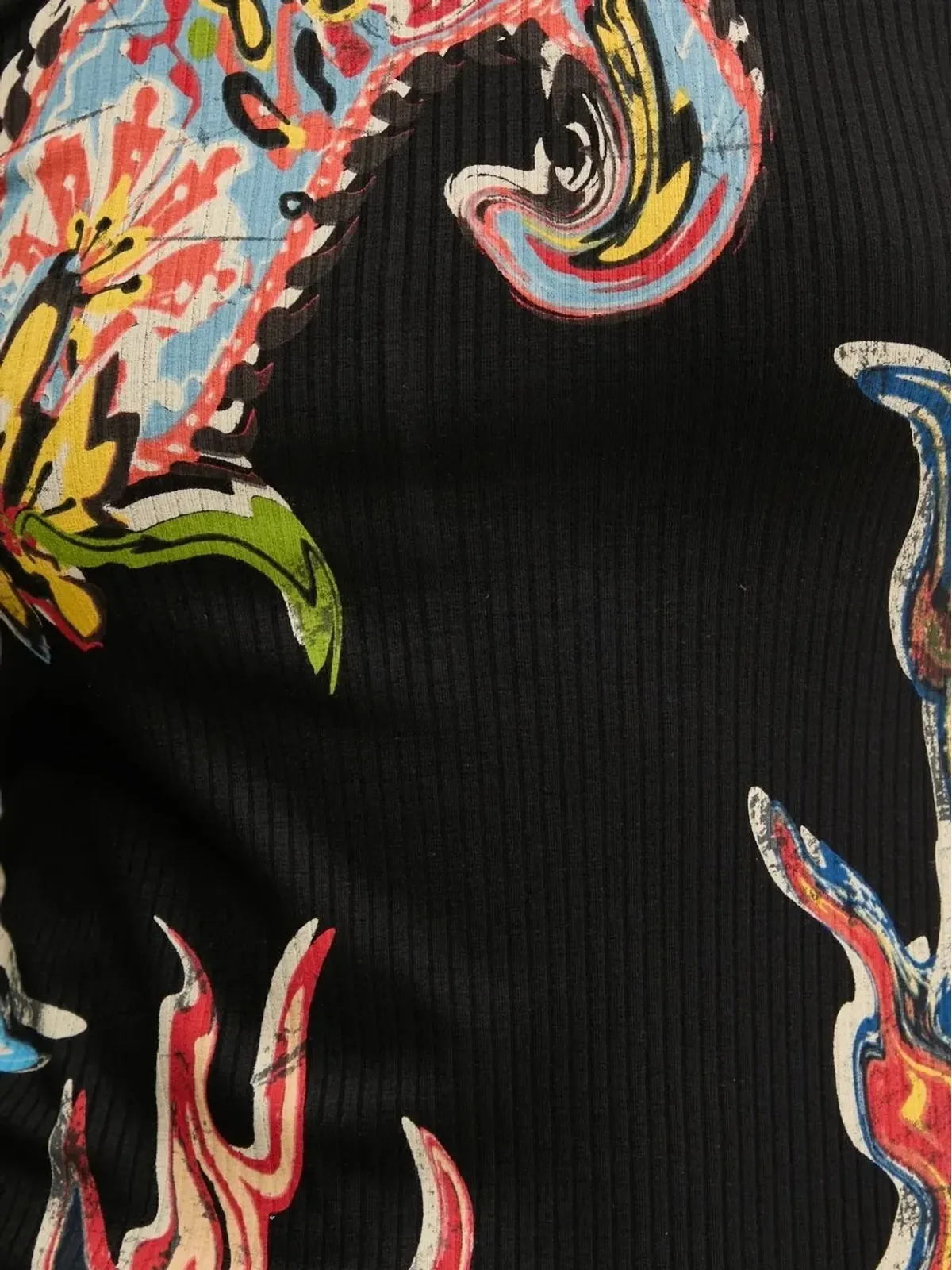 Desigual リブ編みプリントミディドレス - 画像4