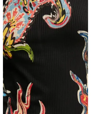 Desigual リブ編みプリントミディドレス - サムネイル4