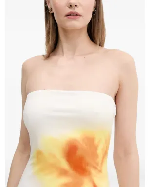Desigual 花柄プリントストラップレスマキシドレス - サムネイル4