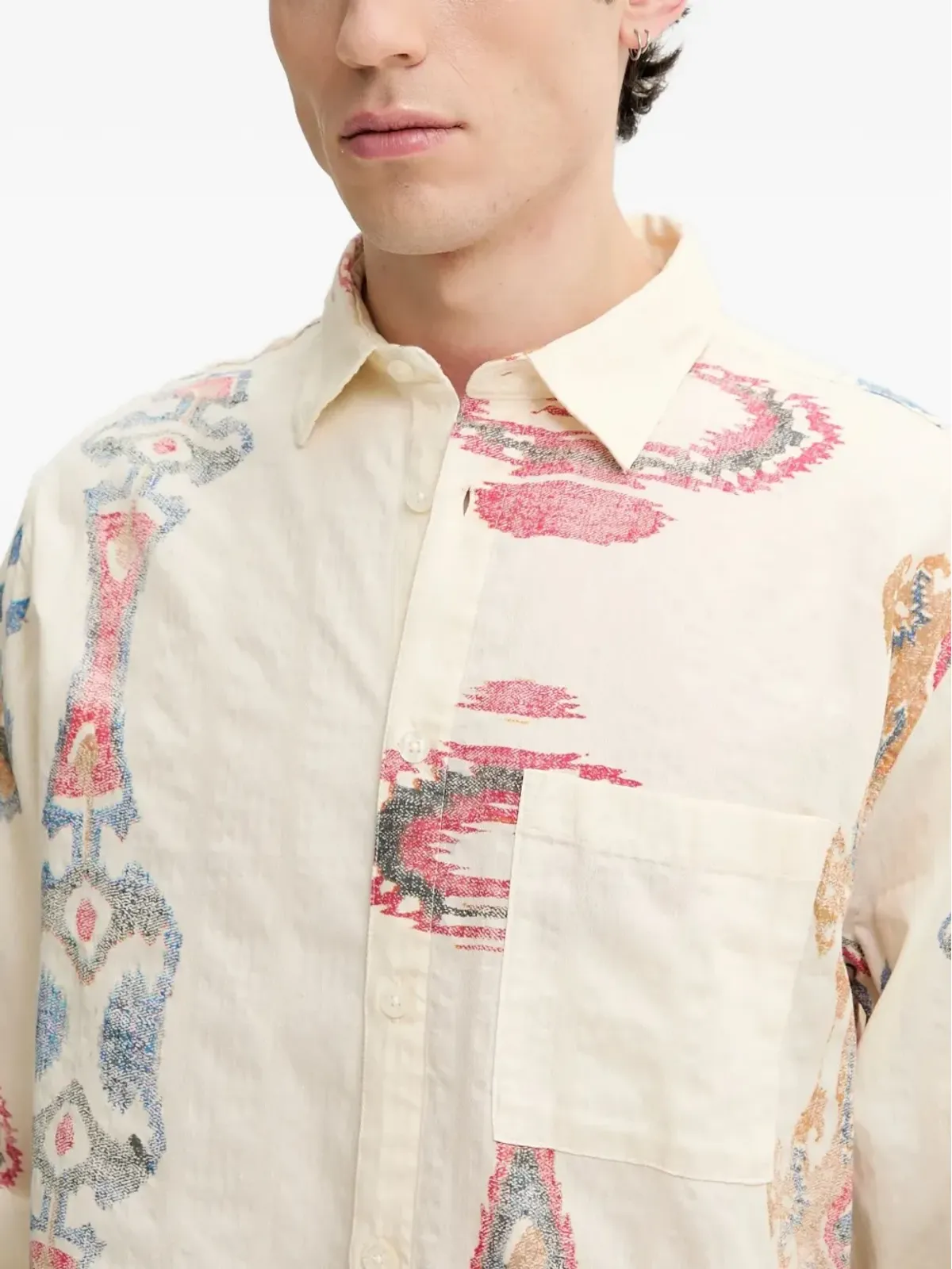 Desigual アブストラクトプリント ポケットシャツ - 画像4