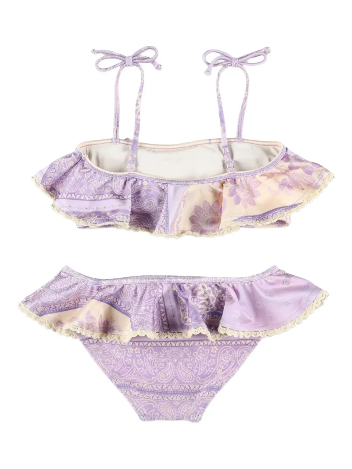 ZIMMERMANN Kids フリル付きペイズリープリントビキニ - 画像3