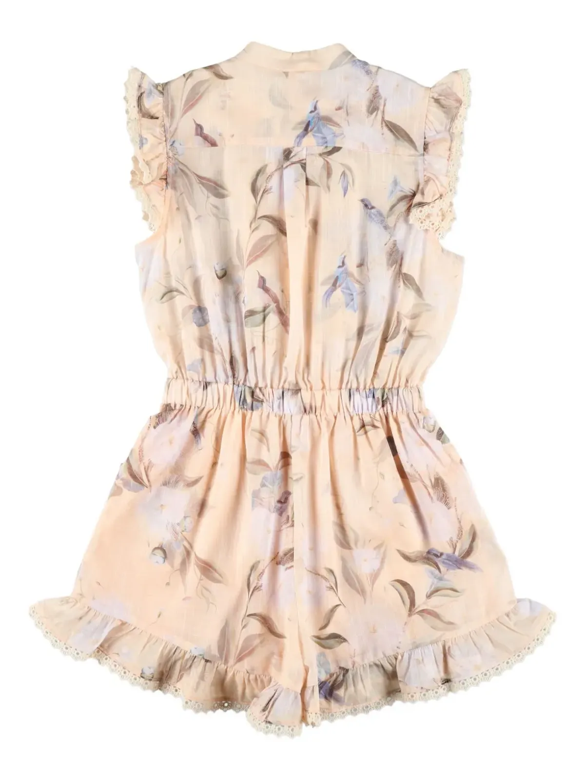 ZIMMERMANN Kids カスカディアン花柄プリントのフリル付きロンパース - 画像2