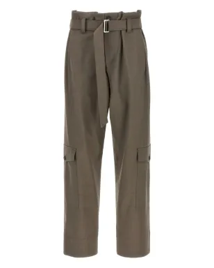 Brunello Cucinelli ベルト付きカーゴパンツ - グレー - サムネイル1
