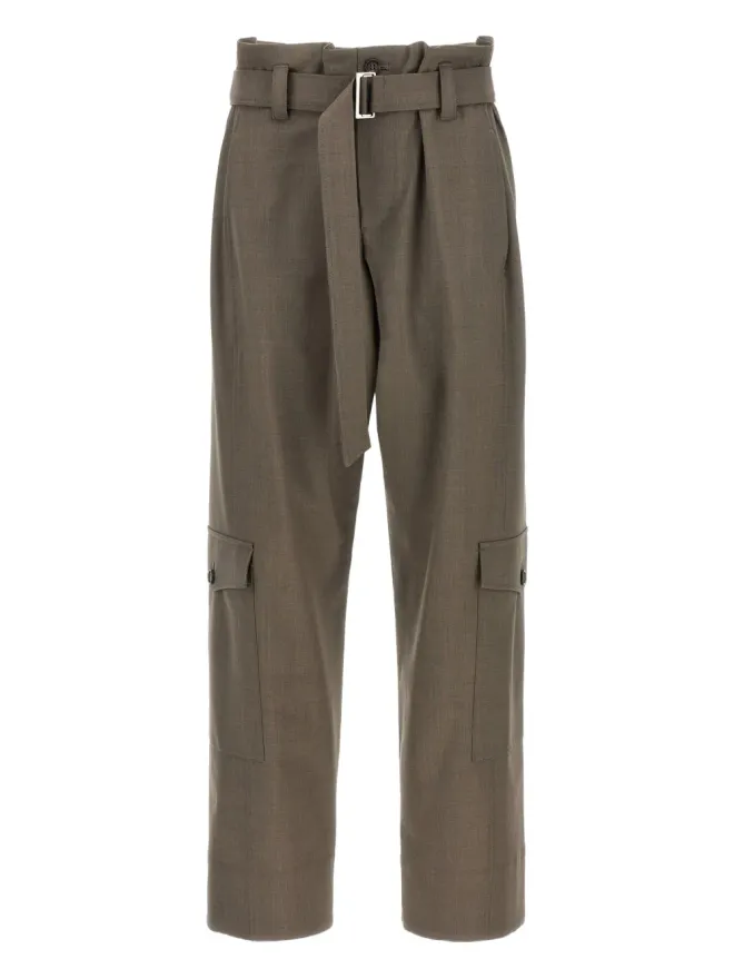 Brunello Cucinelli Brunello Cucinelli ベルト付きカーゴパンツ - グレーの商品画像