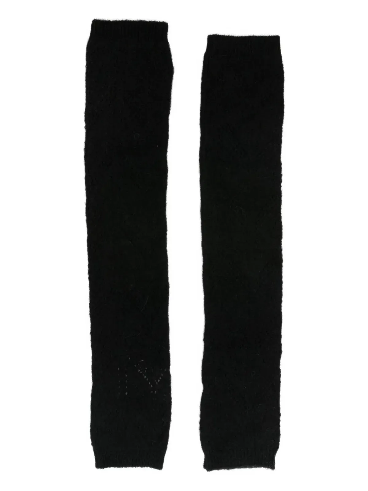 P.A.R.O.S.H. textured-knit gloves - Black - 画像1