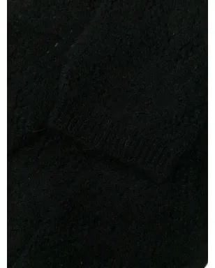 P.A.R.O.S.H. textured-knit gloves - Black - サムネイル3