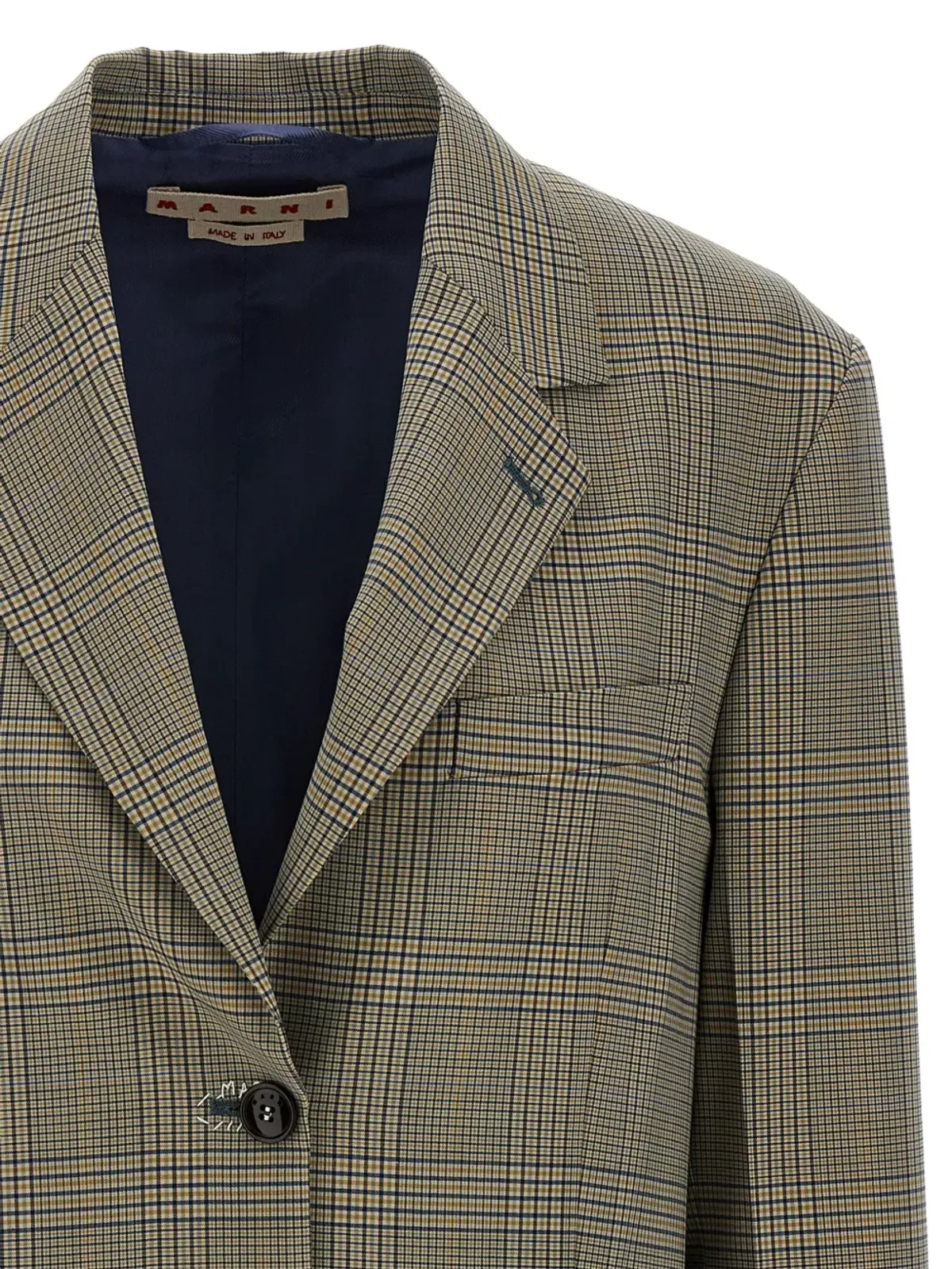 Marni Prince of Wales-check blazer - Neutrals - 画像4