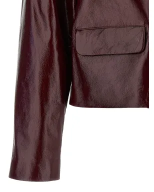 Self-Portrait cropped jacket - Red - サムネイル4