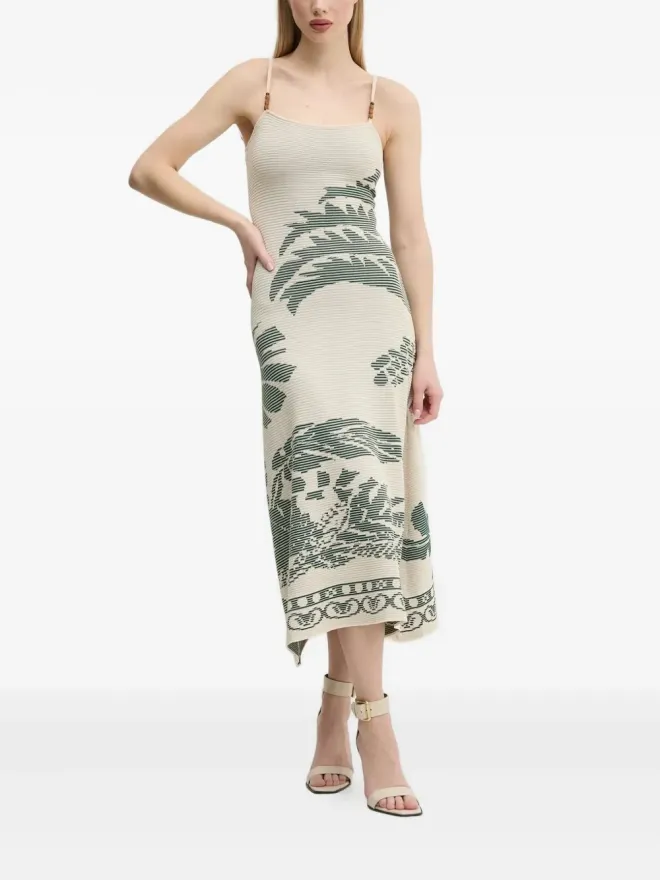 Desigual Desigual Marsella palm-textured midi dressの商品画像