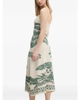 Desigual Marsella palm-textured midi dress - サムネイル2