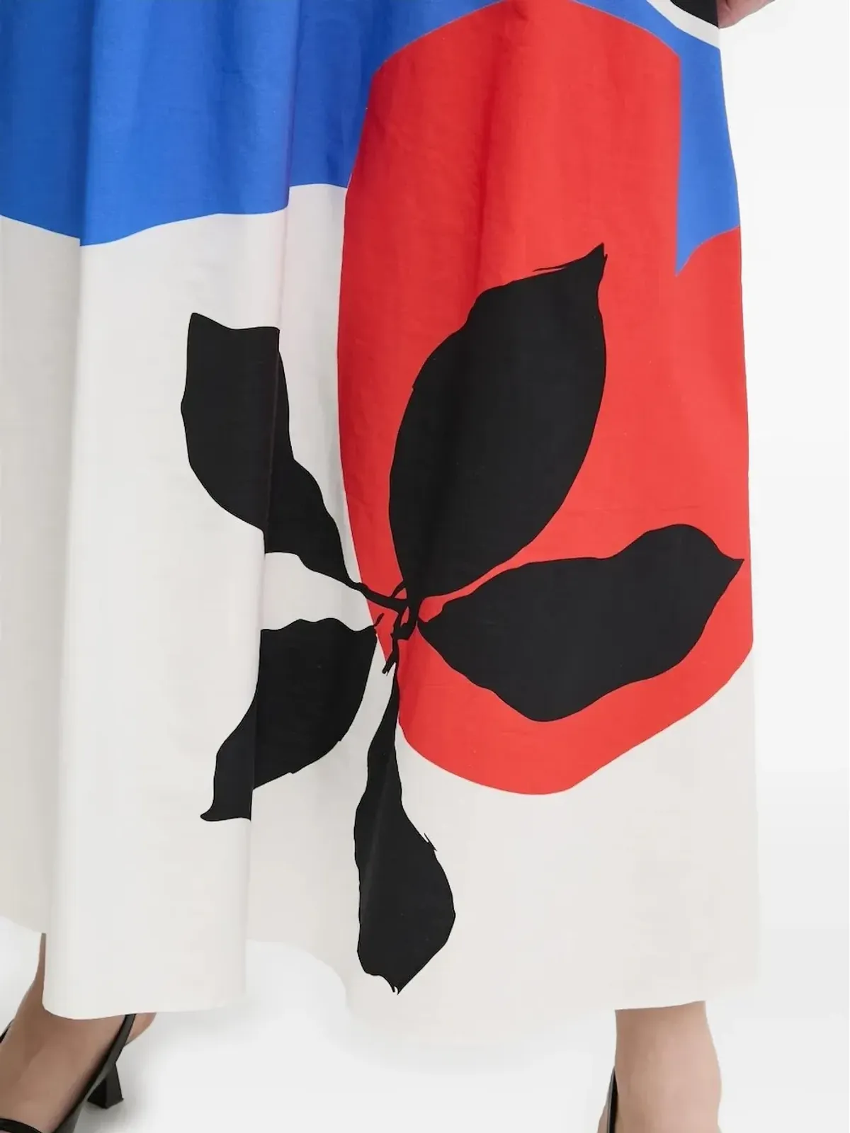 Desigual アブストラクトプリント ウエストゴム ミディスカート - 画像3