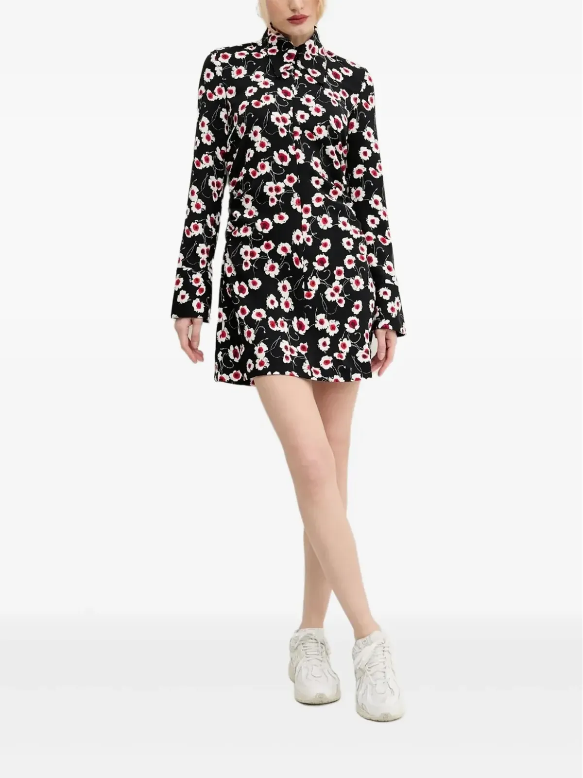 Desigual 花柄プリント 襟付きミニドレス - 画像1