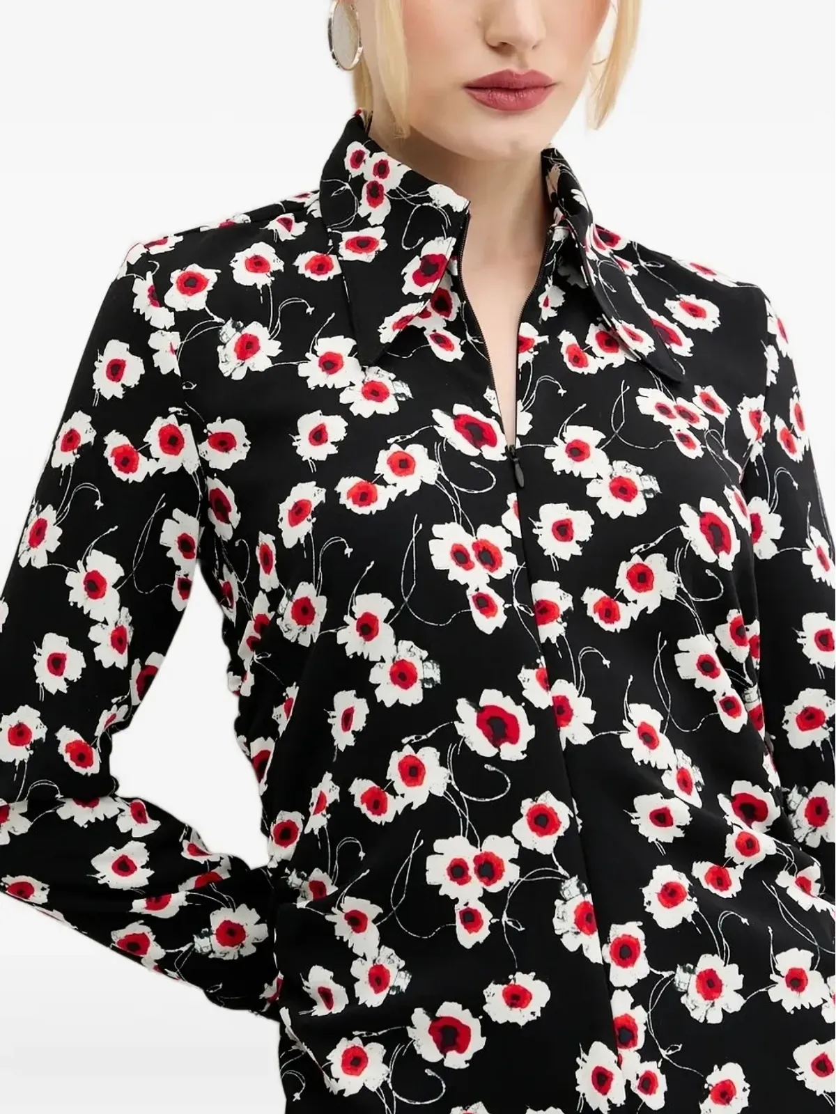 Desigual 花柄プリント 襟付きミニドレス - 画像3
