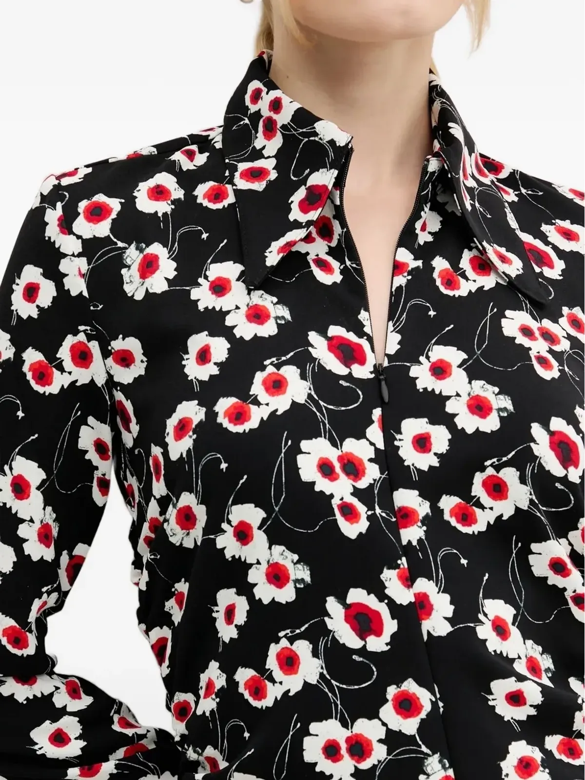 Desigual 花柄プリント 襟付きミニドレス - 画像4