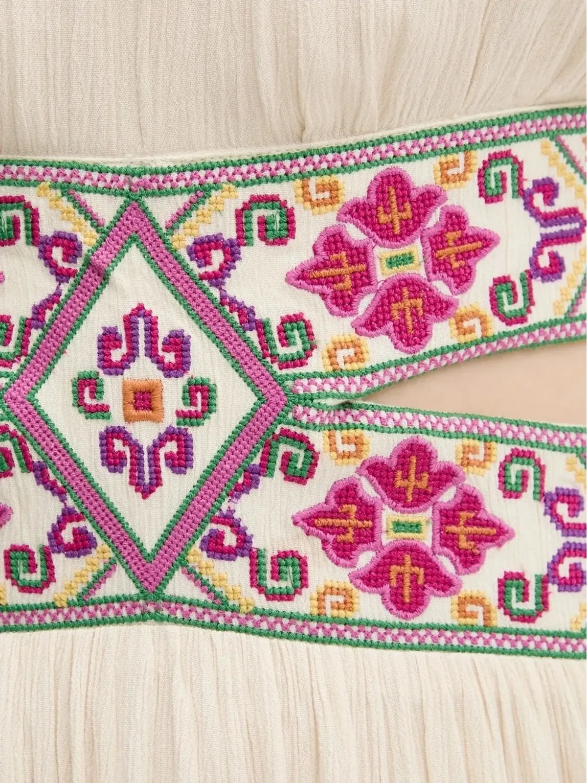 Desigual 刺繍ストラップのティアードマキシドレス - 画像5