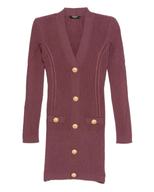 Balmain Vネックニットミニドレス - サムネイル1