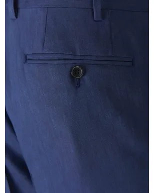 Canali 2ボタン・フラップポケット・スーツ ブルー - サムネイル5