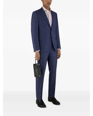 Canali 2ボタン・フラップポケット・スーツ ブルー - サムネイル2