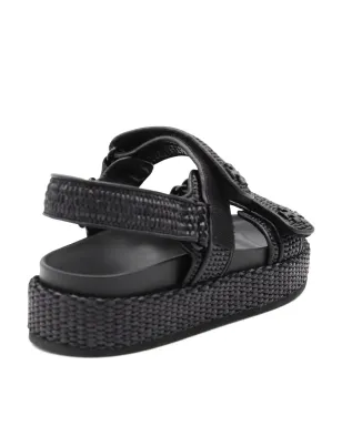 Tory Burch キラ ウーブン プラットフォーム サンダル - サムネイル3