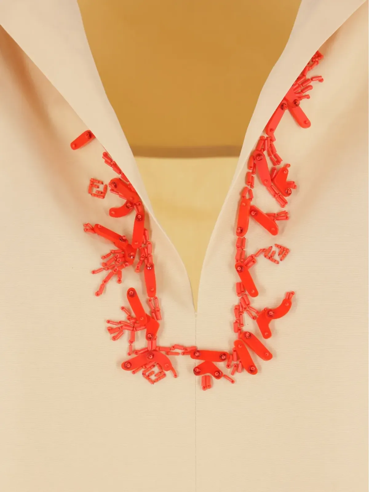 FENDI ビーズ刺繍コットン ドレス - 画像4