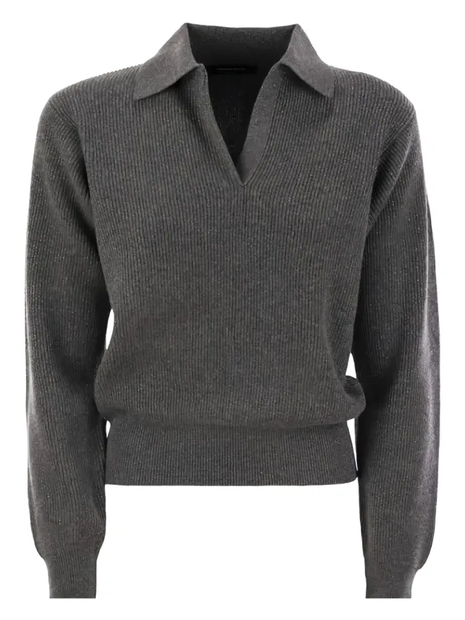 Fabiana Filippi Fabiana Filippi Vネックセーター - グレーの商品画像