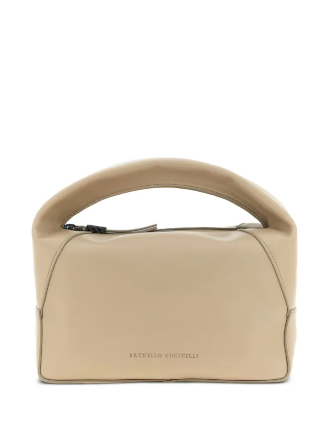 Brunello Cucinelli Brunello Cucinelli 小型デュオ曲線ハンドル レザートートバッグの商品画像