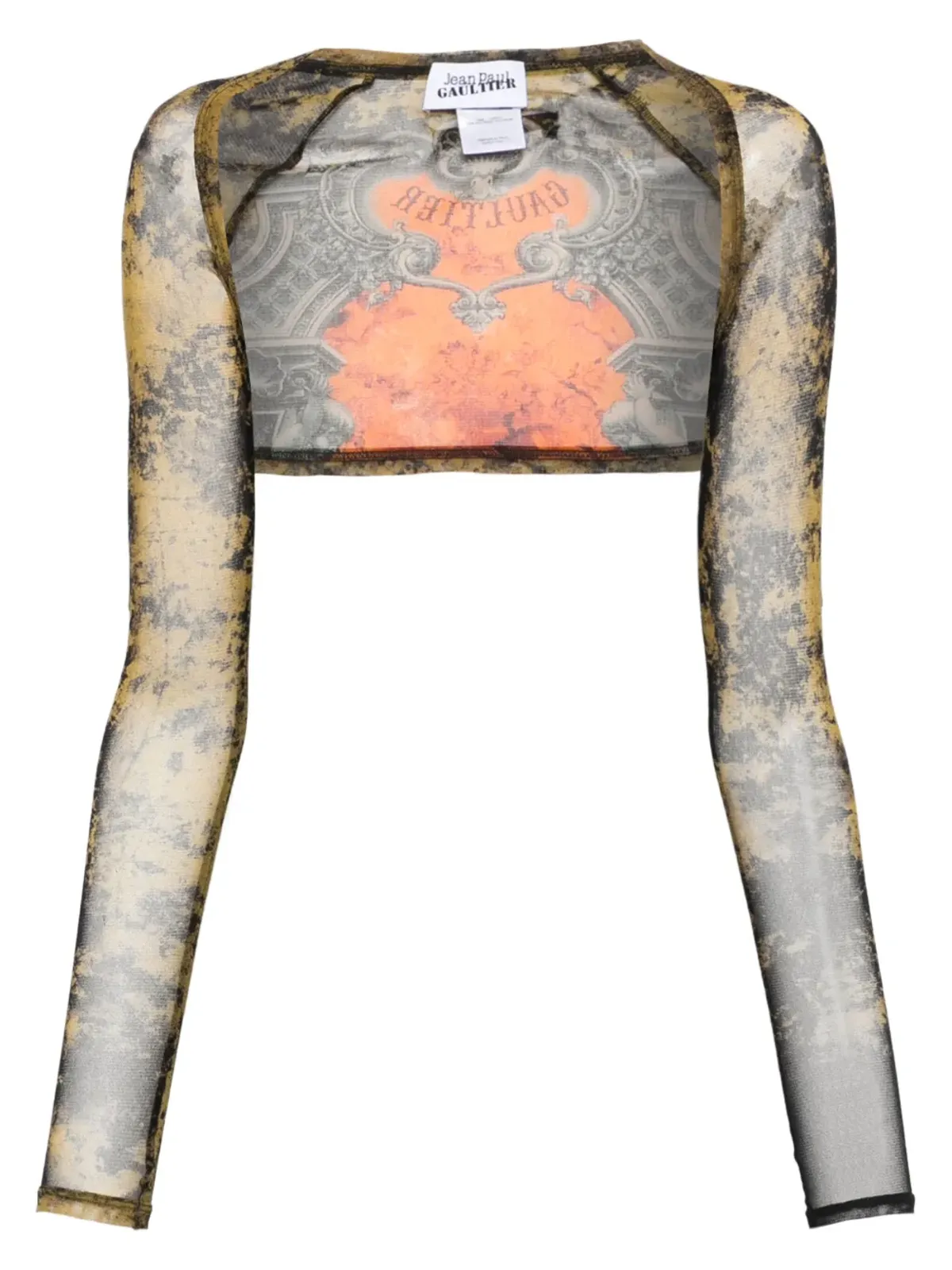 Jean Paul Gaultier プリント袖のトップス - ブラック - 画像1