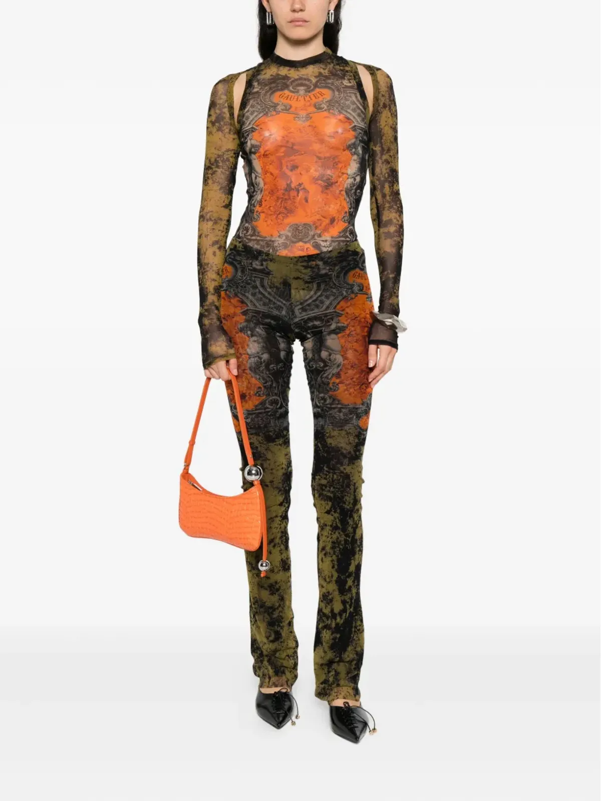 Jean Paul Gaultier プリント袖のトップス - ブラック - 画像2