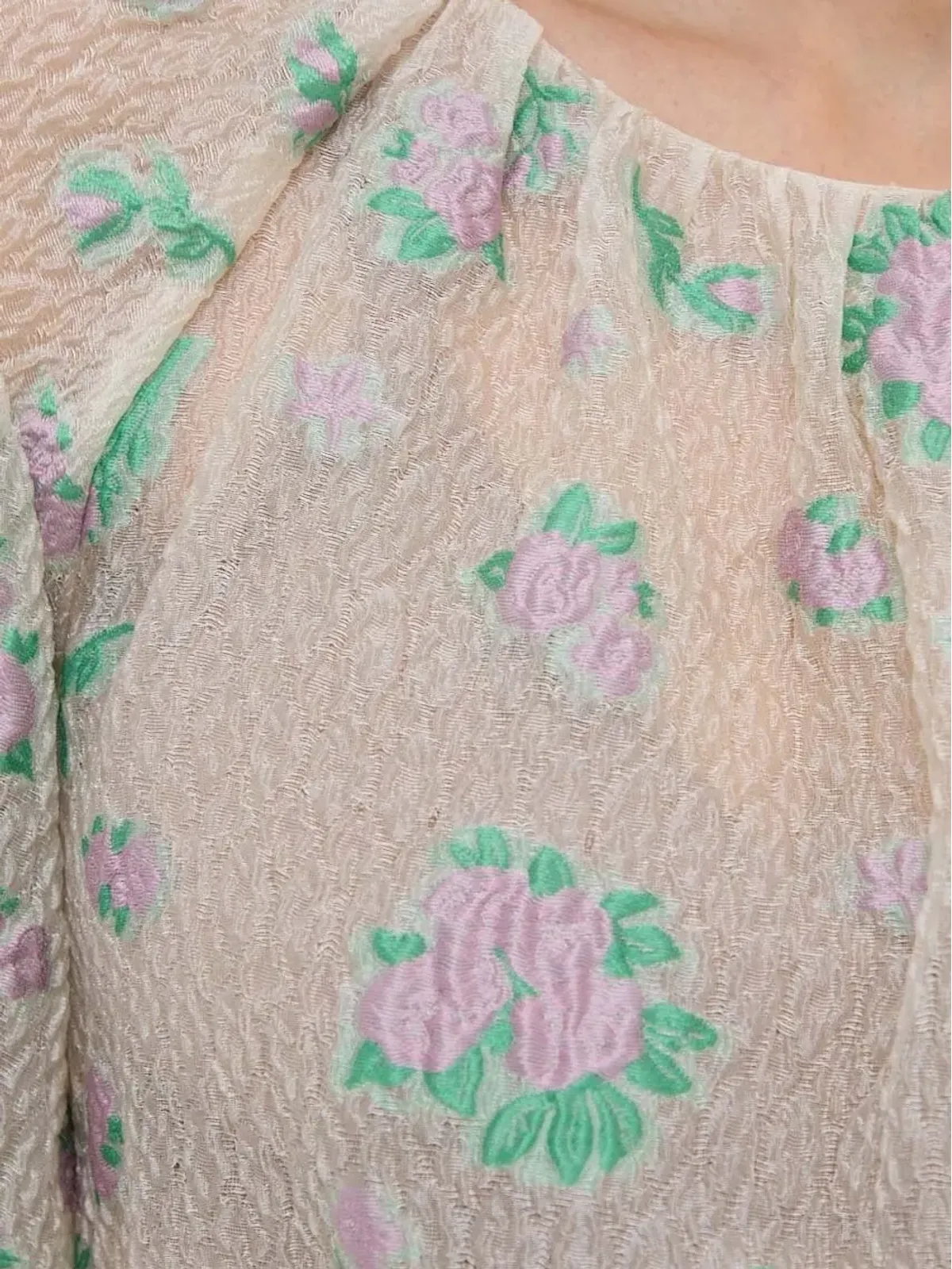 Custommade 花柄プリントブラウス - 画像4