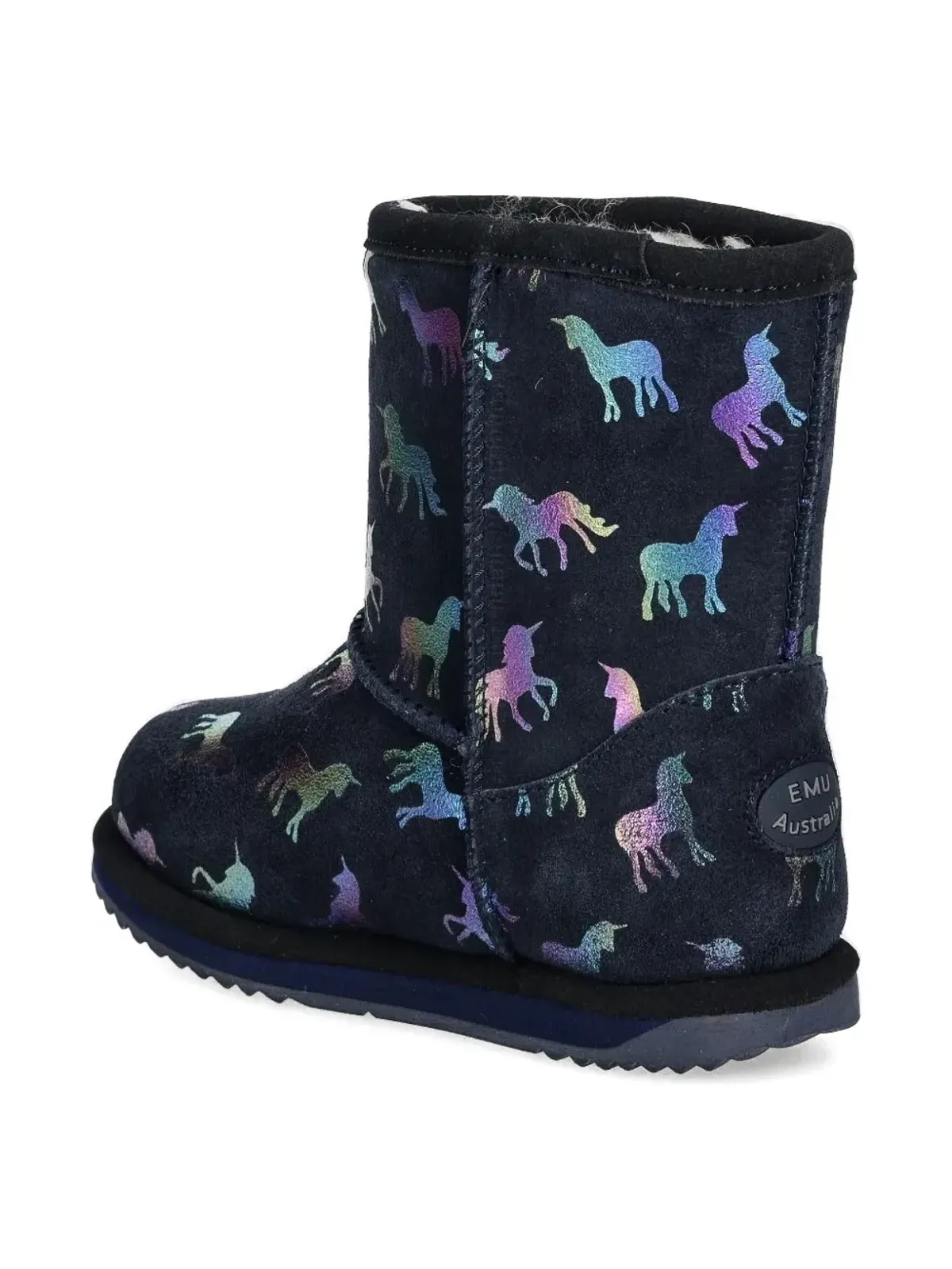 Emu Kids unicorn-print boots - Blue - 画像2