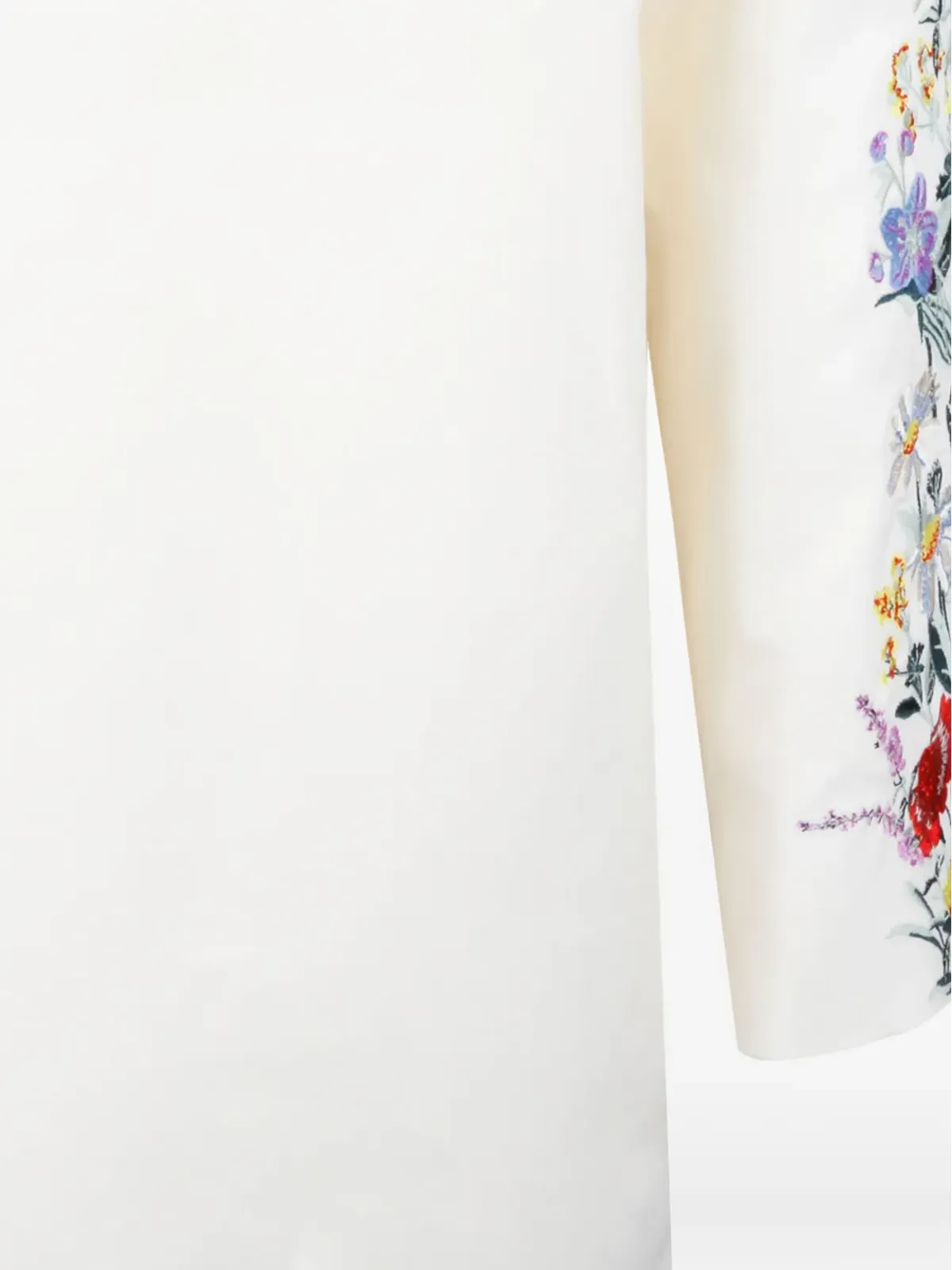 Max Mara Leva フローラル刺繍 ラグランスリーブ ミニドレス - White - 画像2