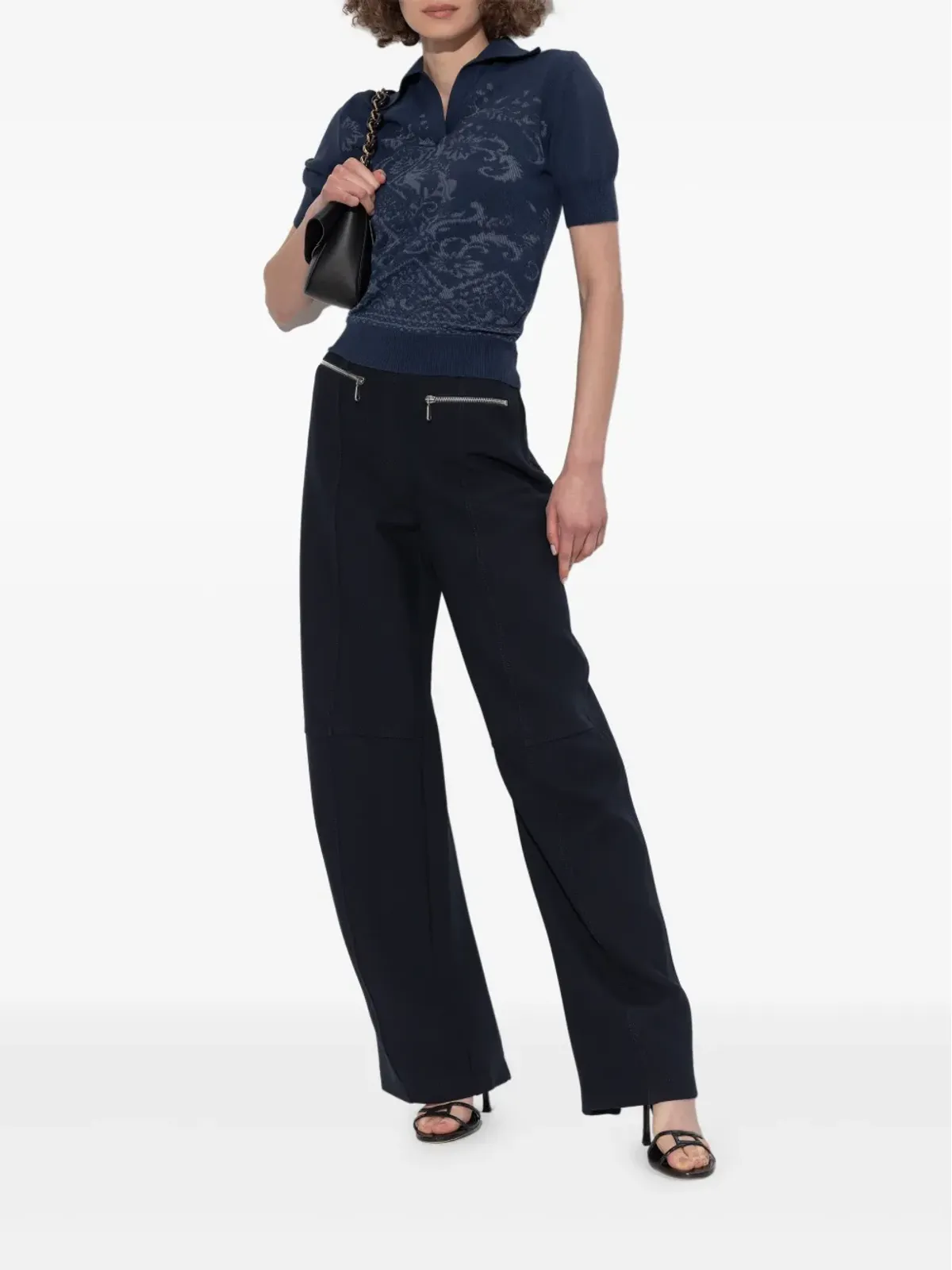 ETRO ジップポケットパンツ - ブラック - 画像2