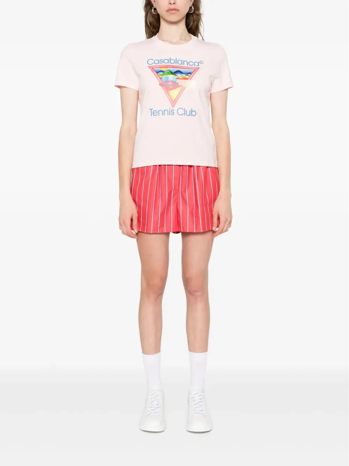 Casablanca テニスクラブ グラフィックプリント Tシャツ - 画像2