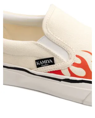 KAMIYA Cornell flame-pattern sneakers - White - サムネイル5