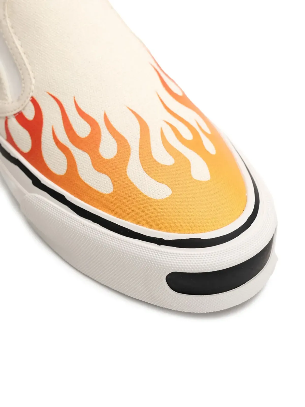 KAMIYA Cornell flame-pattern sneakers - White - 画像3
