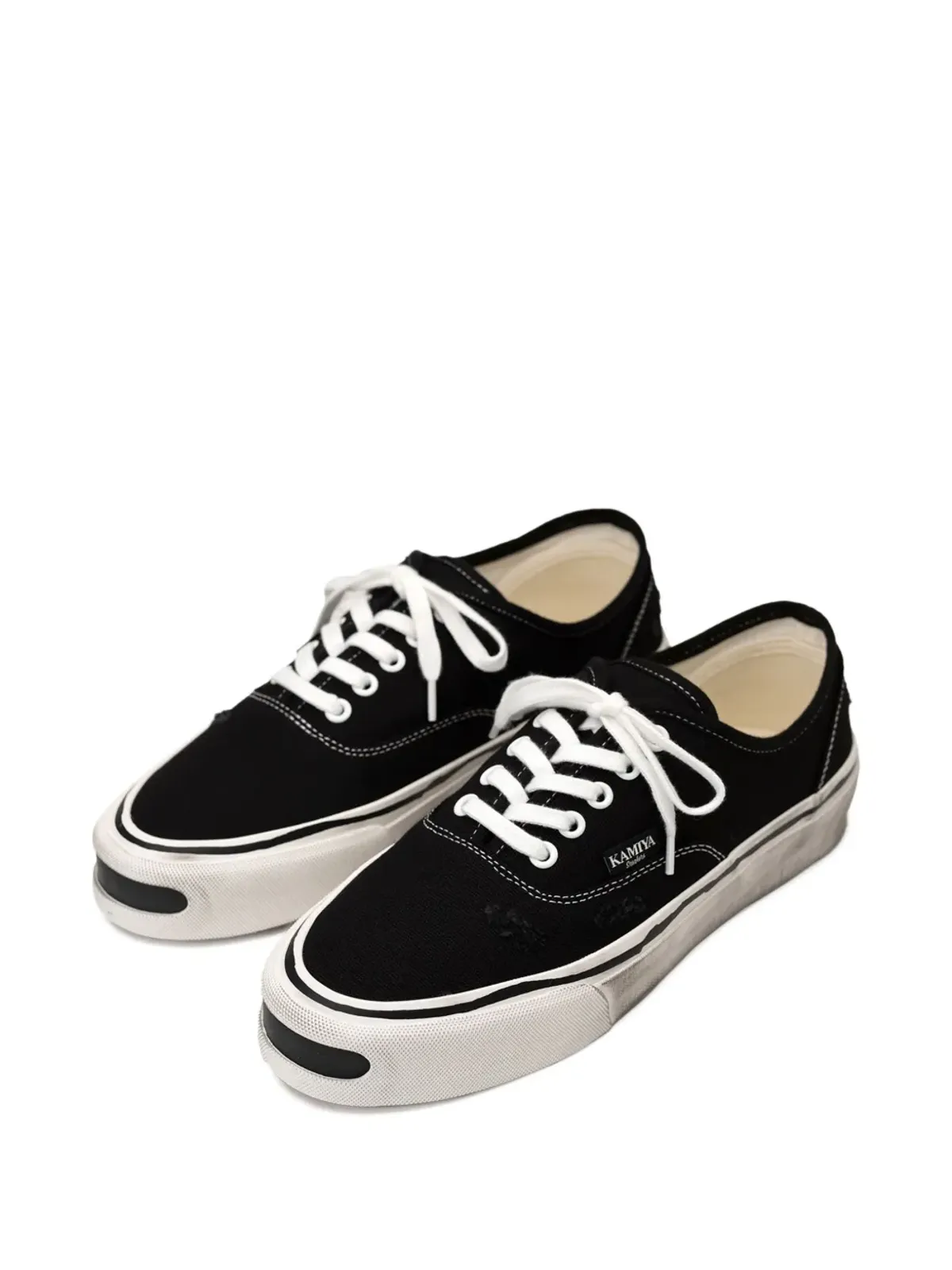 KAMIYA Herc distressed vulcanized sneakers - Black - 画像2