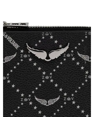Zadig&Voltaire 翼プレート付きジップアラウンド・ウォレット ブラック - サムネイル5