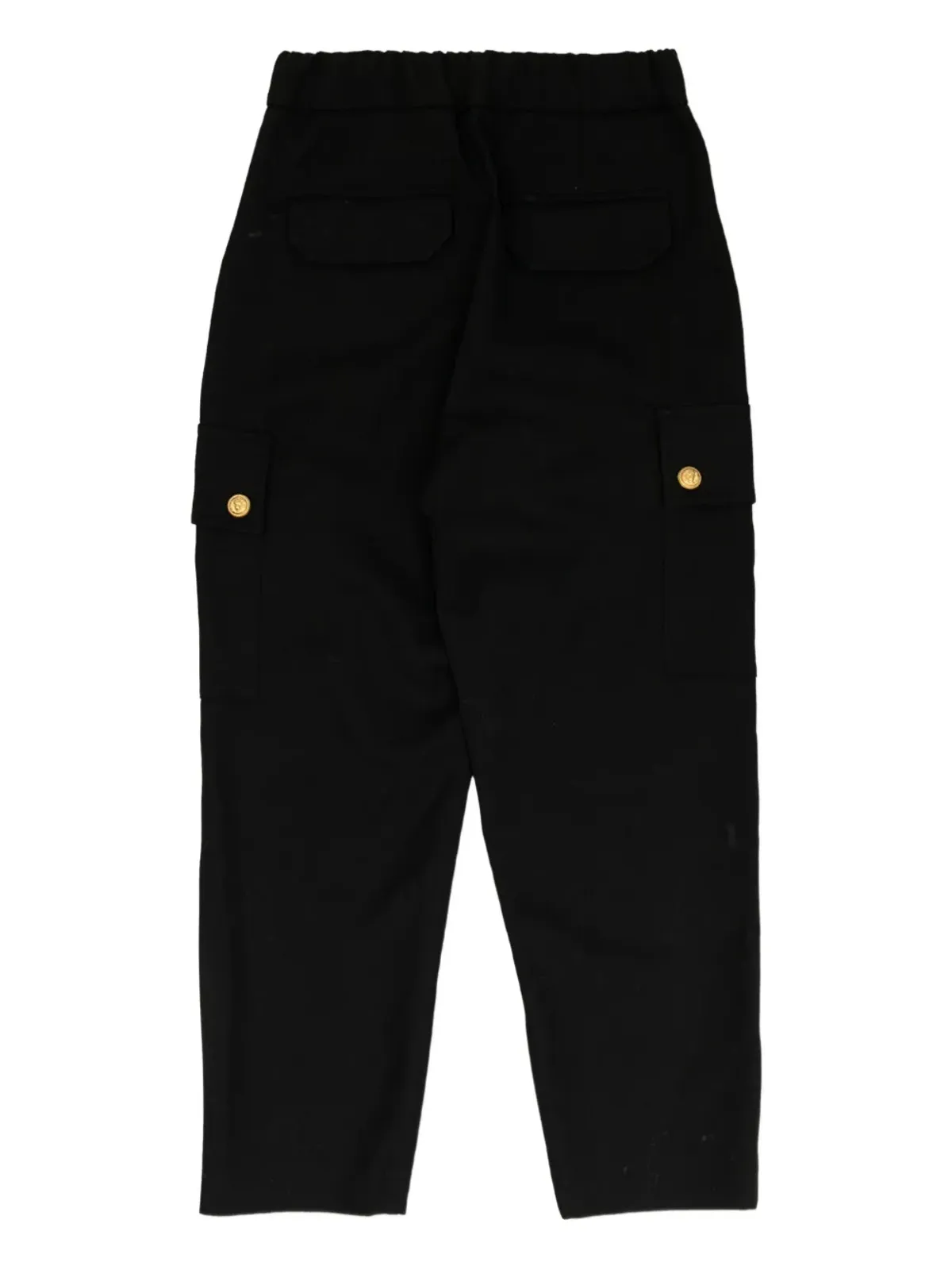 Balmain Kids ゴールドボタンカーゴパンツ ブラック - 画像2