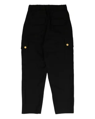 Balmain Kids ゴールドボタンカーゴパンツ ブラック - サムネイル2