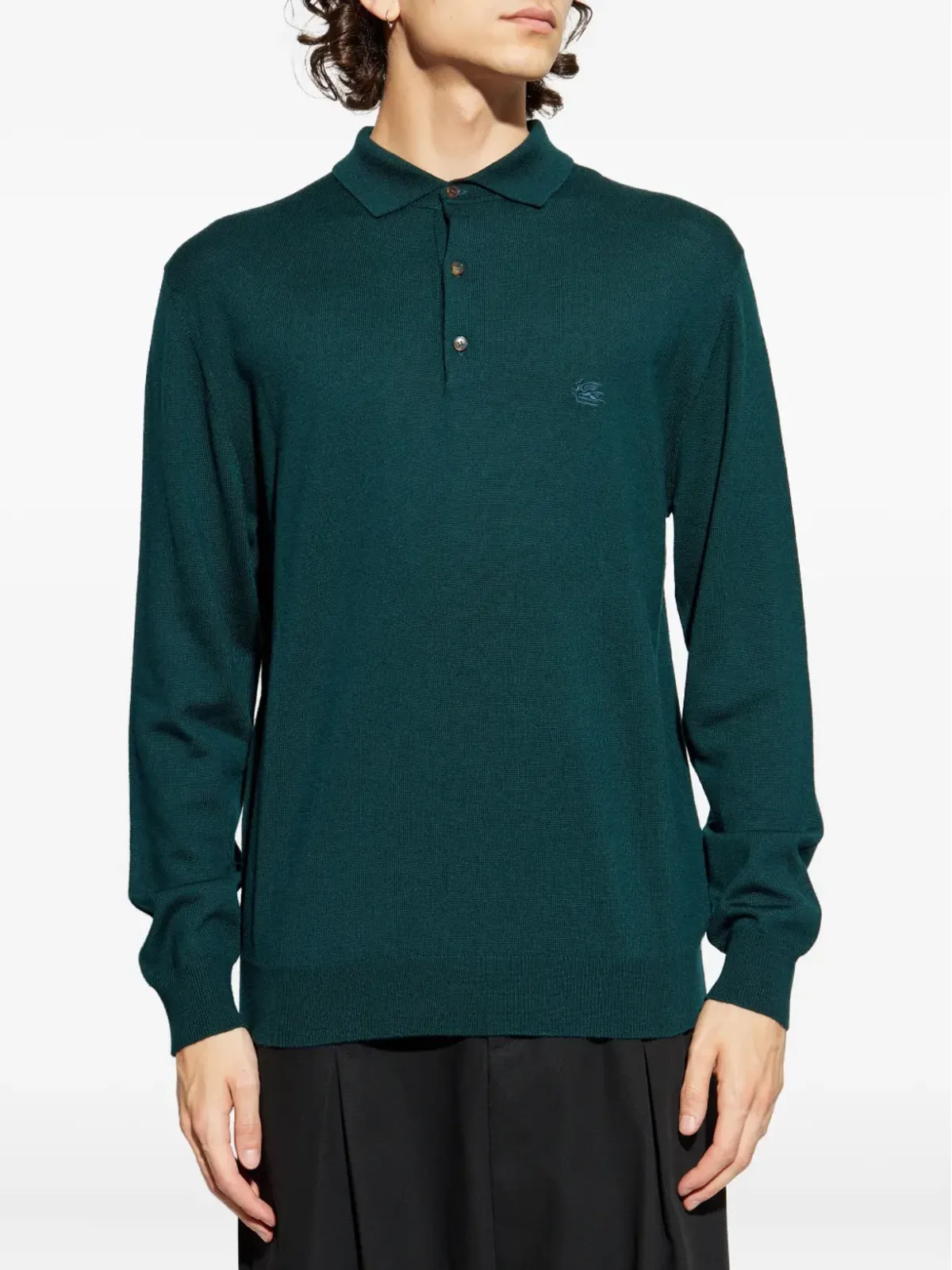 ETRO long-sleeve polo shirt - Green - 画像3