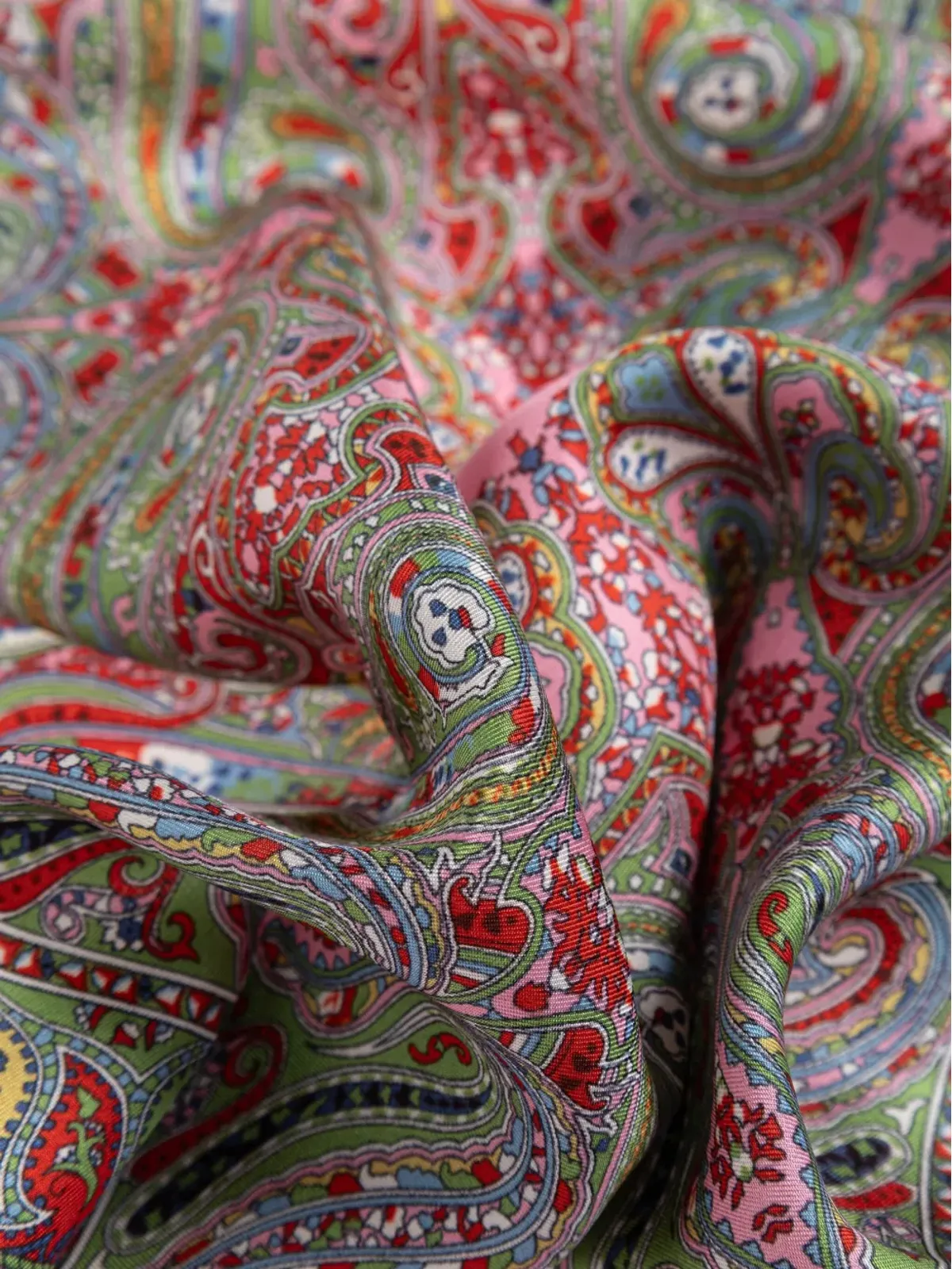 ETRO ペイズリーパターン シルクスカーフ - 画像3