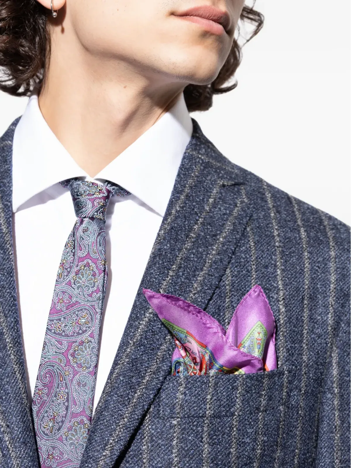 ETRO ペイズリーパターン シルクスカーフ - 画像4