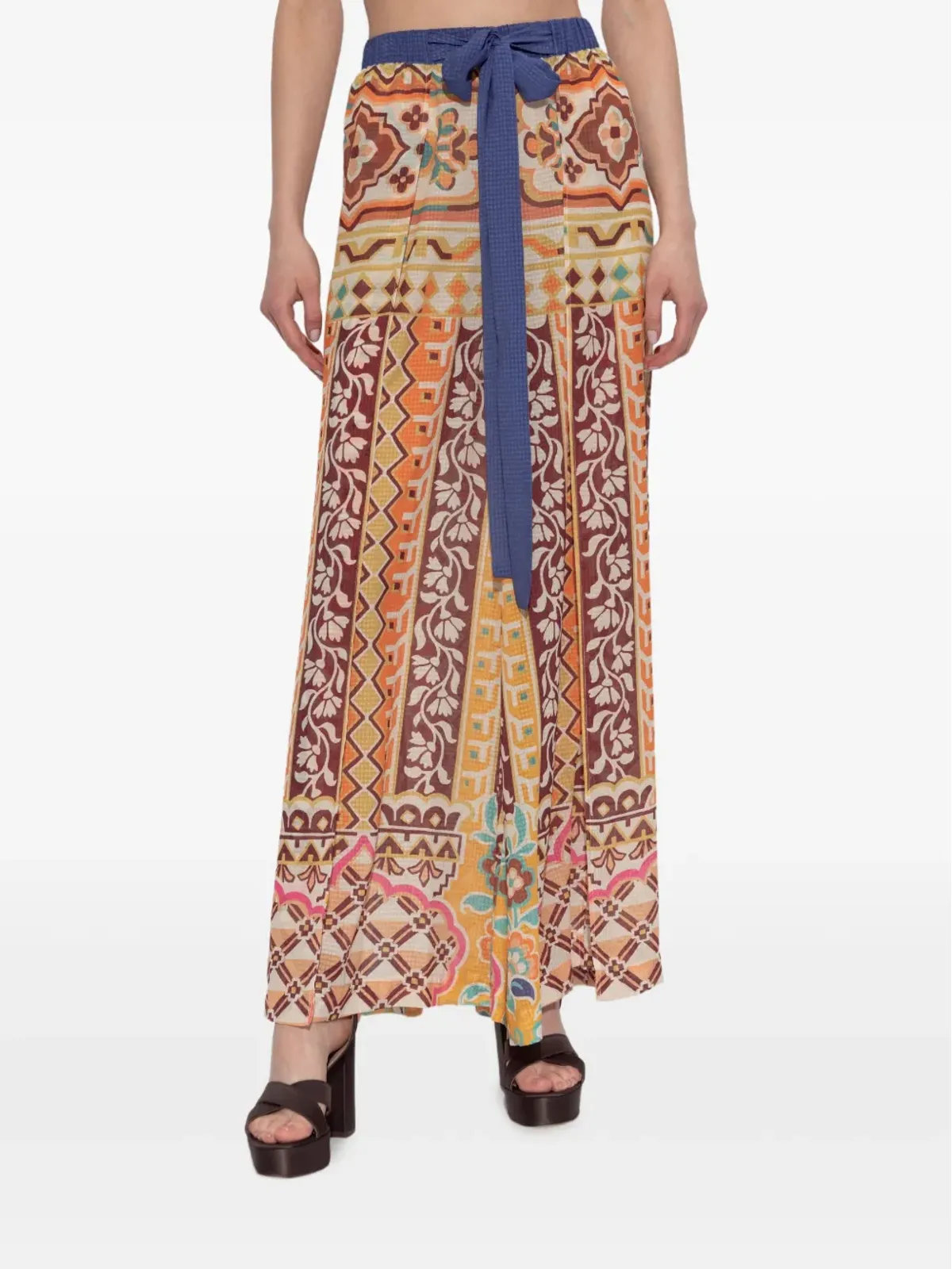 ETRO パターン柄 タイウェストパンツ - 画像2