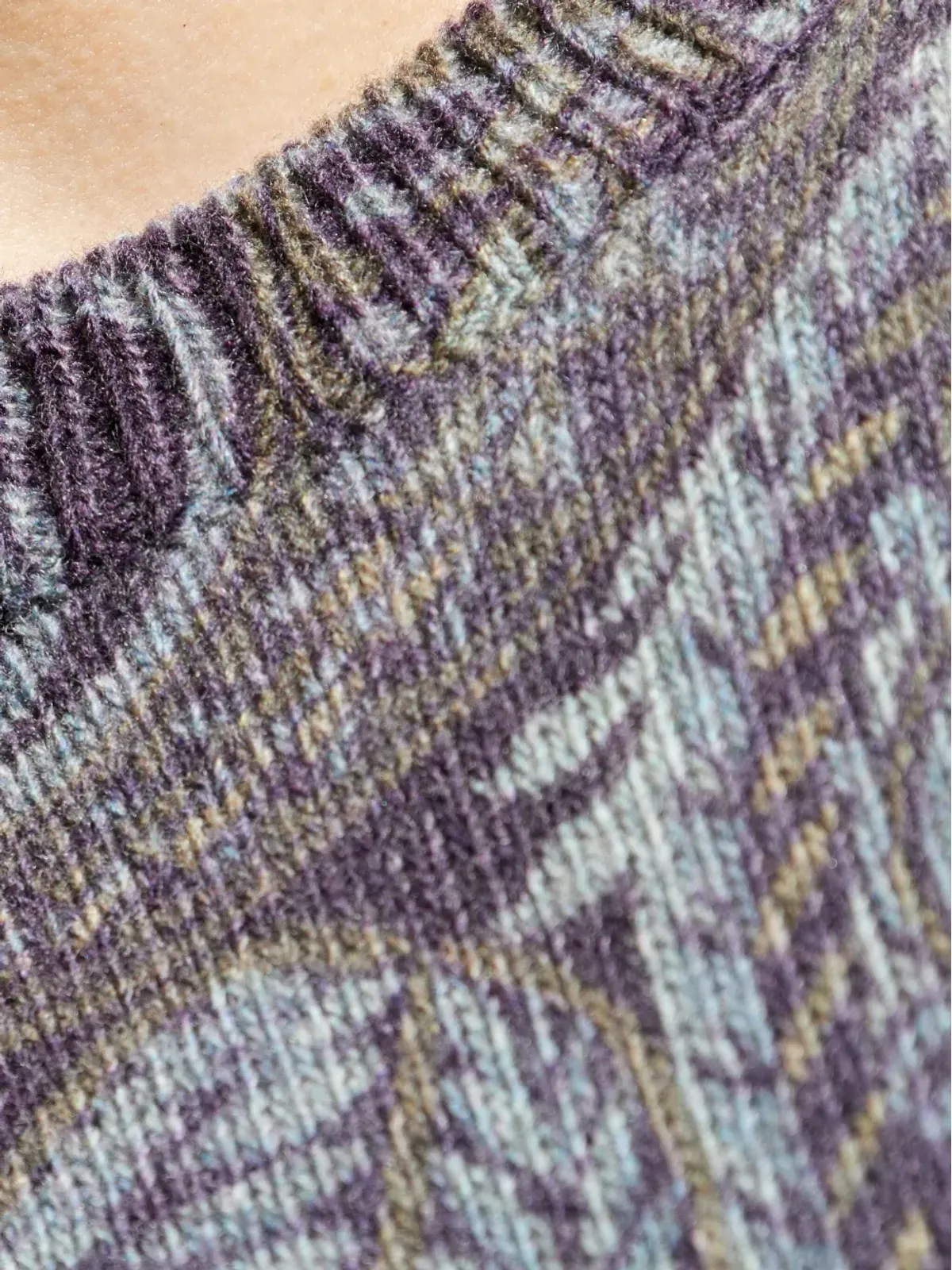ETRO ペイズリーパターンのリブ編みウールセーター - グレー - 画像5