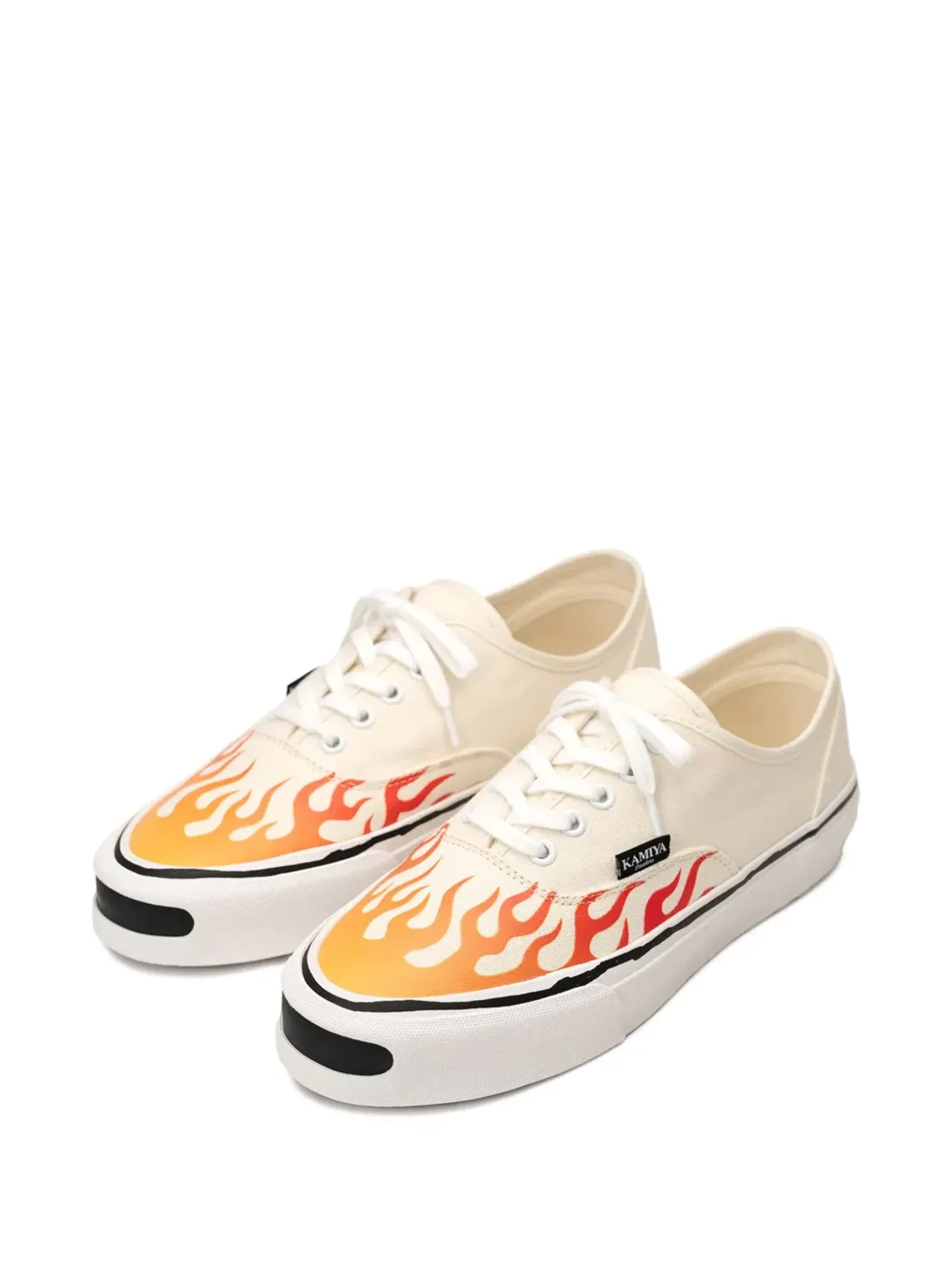 KAMIYA Herc flame-pattern vulcanized sneakers - 画像2