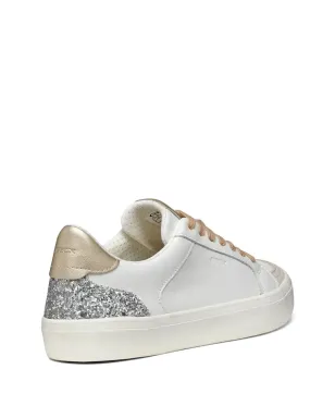Geox Emmeleny グリッターパネル レザー スニーカー - White - サムネイル2