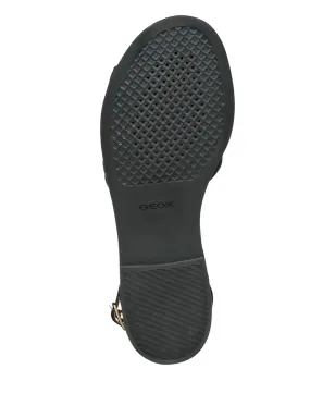 Geox Naileen woven ankle-strap flat sandals - Black - サムネイル5