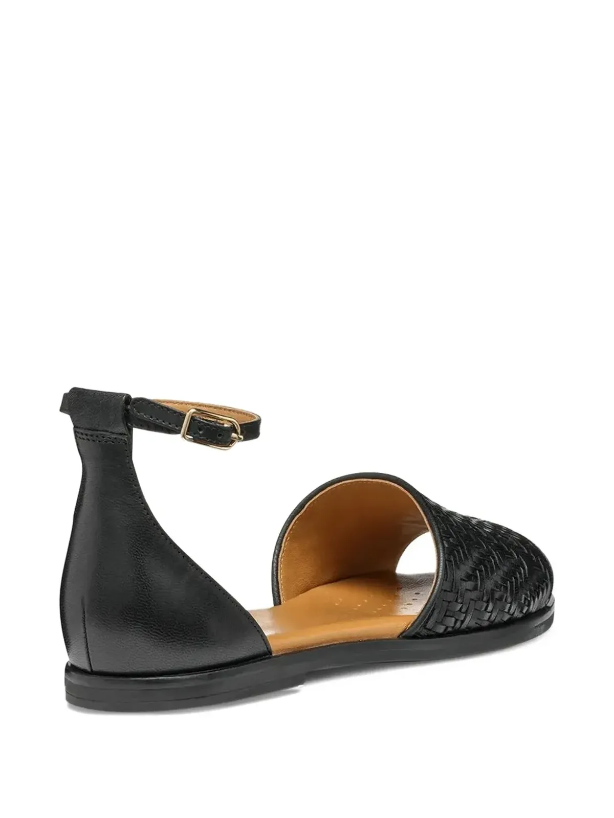 Geox Naileen woven ankle-strap flat sandals - Black - 画像2